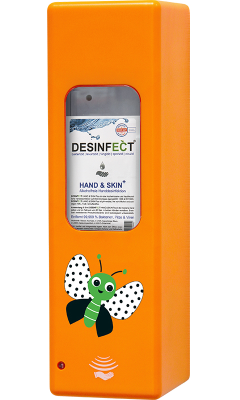 Hygienespender Orange Schmetterling